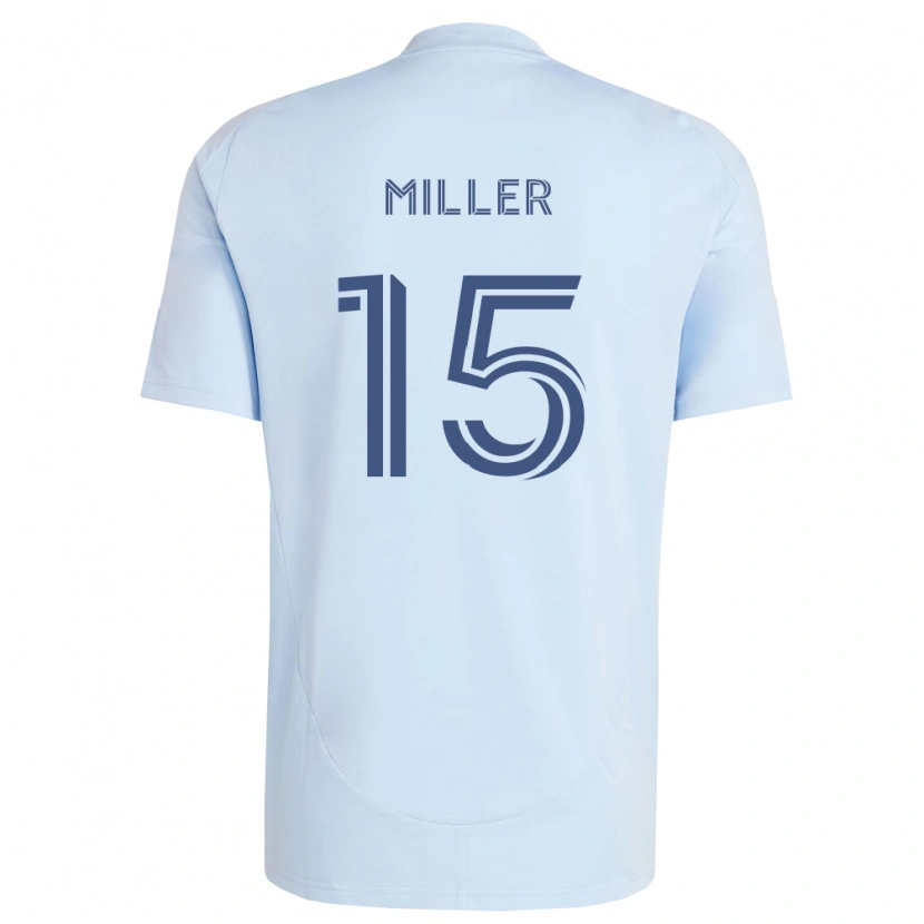 Danxen Kinderen Jansen Miller #15 Lichtblauw Lichtgrijs Thuisshirt Thuistenue 2026/27 T-Shirt