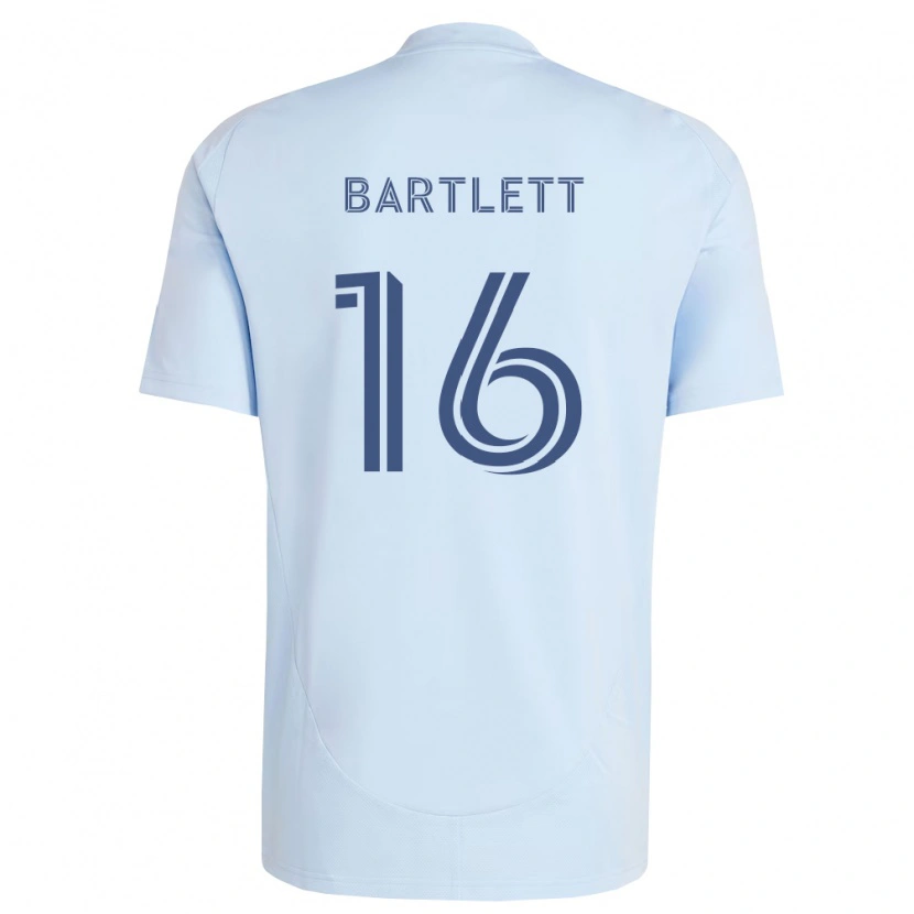 Danxen Kinderen Jacob Bartlett #16 Lichtblauw Lichtgrijs Thuisshirt Thuistenue 2026/27 T-Shirt