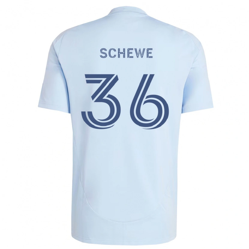 Danxen Kinderen Ryan Schewe #36 Lichtblauw Lichtgrijs Thuisshirt Thuistenue 2026/27 T-Shirt