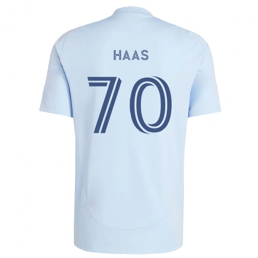 Danxen Kinderen Ty Haas #70 Lichtblauw Lichtgrijs Thuisshirt Thuistenue 2026/27 T-Shirt