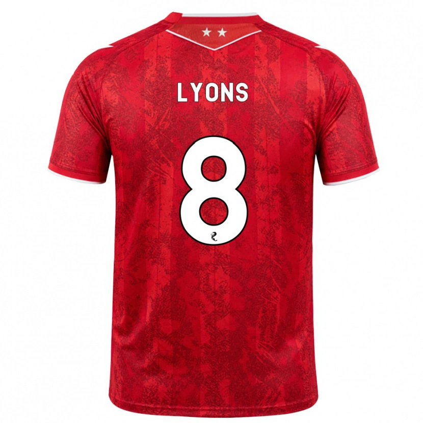 Danxen Kinderen Brad Lyons #8 Rood Wit Thuisshirt Thuistenue 2026/27 T-Shirt