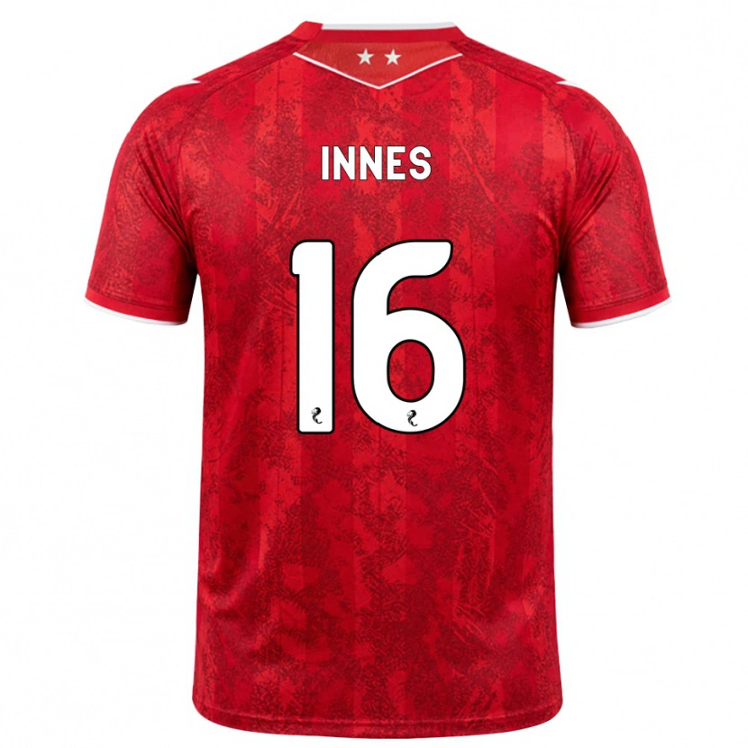 Danxen Kinderen Hannah Innes #16 Rood Wit Thuisshirt Thuistenue 2026/27 T-Shirt