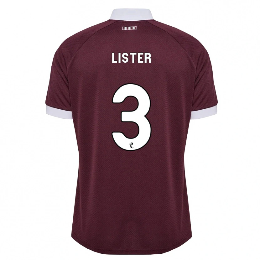 Danxen Kinderen Henry Lister #3 Bordeauxrood Wit Thuisshirt Thuistenue 2026/27 T-Shirt
