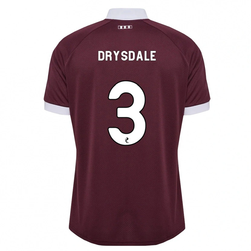 Danxen Kinderen Ethan Drysdale #3 Bordeauxrood Wit Thuisshirt Thuistenue 2026/27 T-Shirt