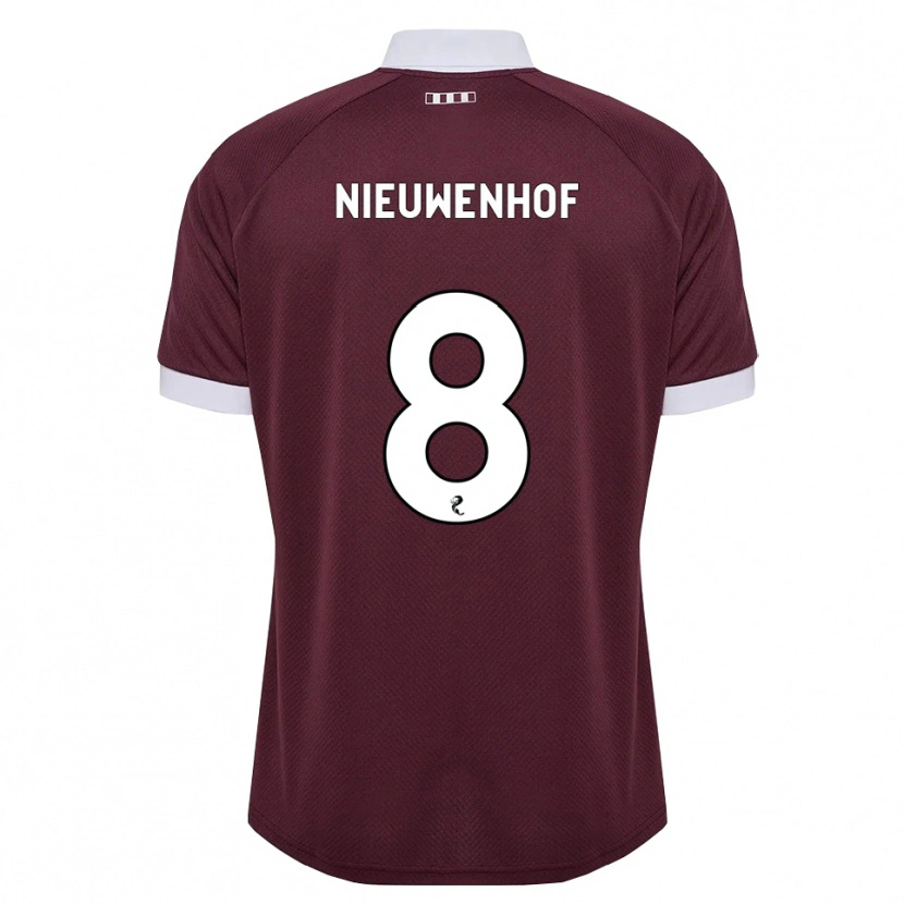 Danxen Kinderen Calem Nieuwenhof #8 Bordeauxrood Wit Thuisshirt Thuistenue 2026/27 T-Shirt