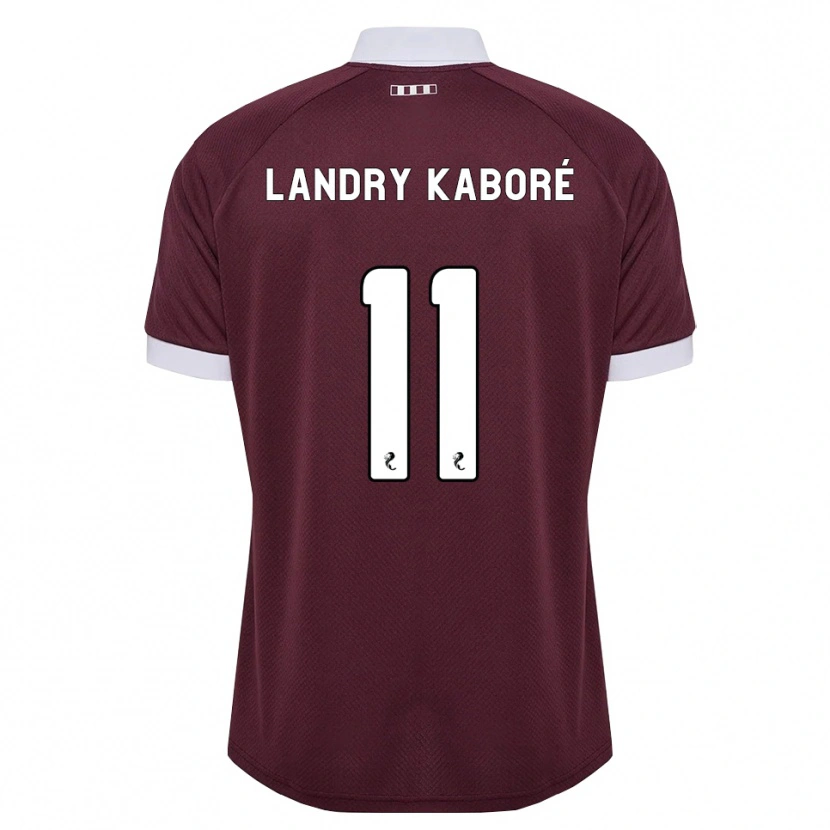 Danxen Kinderen Pierre Landry Kaboré #11 Bordeauxrood Wit Thuisshirt Thuistenue 2026/27 T-Shirt