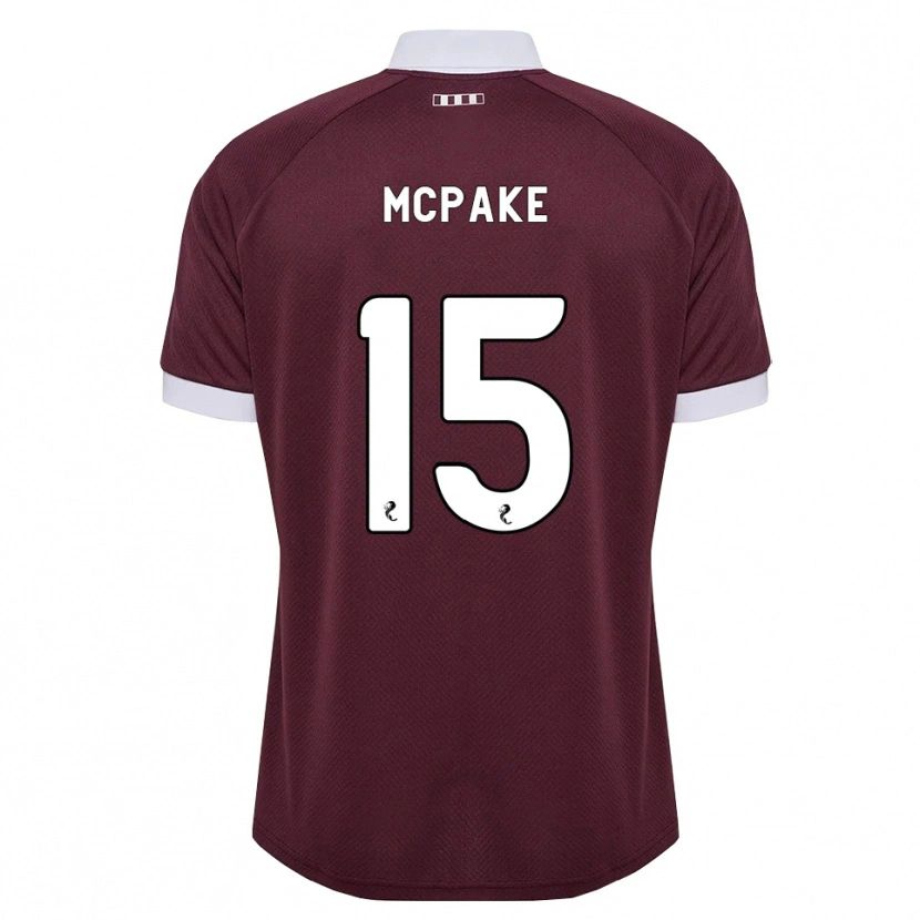 Danxen Kinderen Josh Mcpake #15 Bordeauxrood Wit Thuisshirt Thuistenue 2026/27 T-Shirt