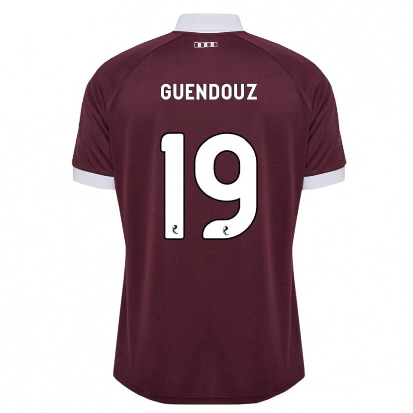 Danxen Kinderen Sabri Guendouz #19 Bordeauxrood Wit Thuisshirt Thuistenue 2026/27 T-Shirt