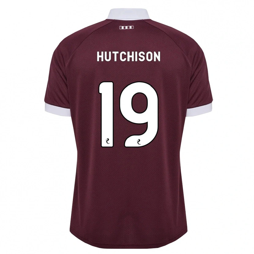 Danxen Kinderen Bayley Hutchison #19 Bordeauxrood Wit Thuisshirt Thuistenue 2026/27 T-Shirt