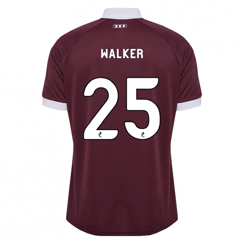 Danxen Kinderen Liam Walker #25 Bordeauxrood Wit Thuisshirt Thuistenue 2026/27 T-Shirt