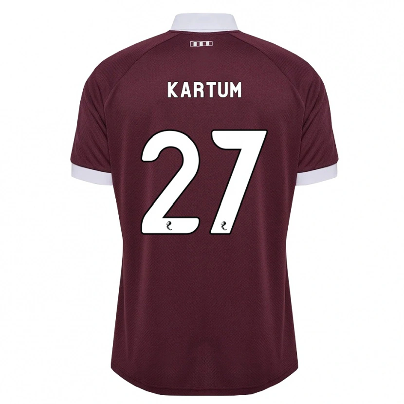 Danxen Kinderen Sander Kartum #27 Bordeauxrood Wit Thuisshirt Thuistenue 2026/27 T-Shirt