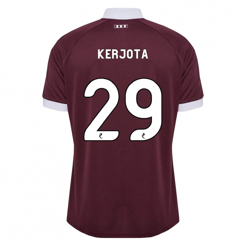 Danxen Kinderen Sabah Kerjota #29 Bordeauxrood Wit Thuisshirt Thuistenue 2026/27 T-Shirt