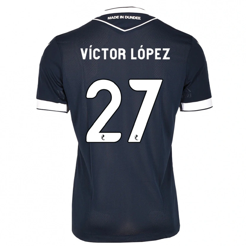 Danxen Kinderen Victor Lopez #27 Midnightblue Wit Thuisshirt Thuistenue 2026/27 T-Shirt