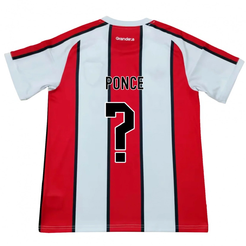 Danxen Kinderen Tomas Castro Ponce #0 Wit Rood Zwart Uitshirt Uittenue 2026/27 T-Shirt