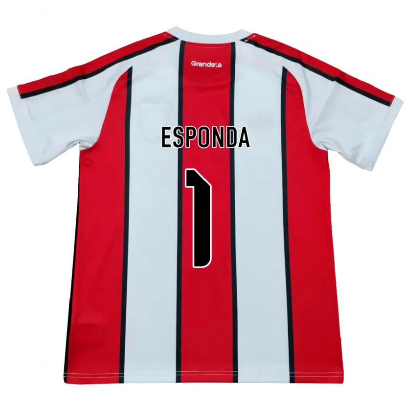 Danxen Kinderen Lara Esponda #1 Wit Rood Zwart Uitshirt Uittenue 2026/27 T-Shirt