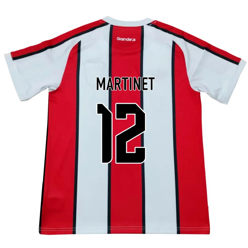 Danxen Kinderen Jeremías Martinet #12 Wit Rood Zwart Uitshirt Uittenue 2026/27 T-Shirt
