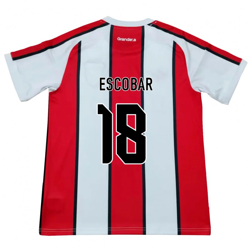 Danxen Kinderen Galo Escobar #18 Wit Rood Zwart Uitshirt Uittenue 2026/27 T-Shirt