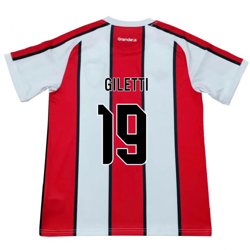 Danxen Kinderen Santino Giletti #19 Wit Rood Zwart Uitshirt Uittenue 2026/27 T-Shirt