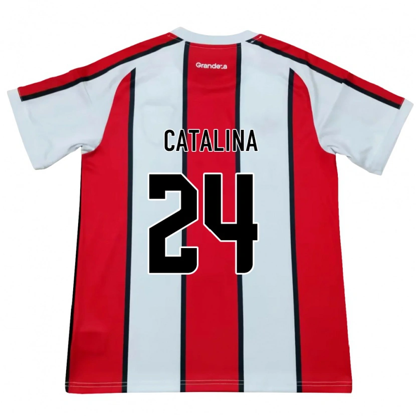 Danxen Kinderen Catalina Julia Primo #24 Wit Rood Zwart Uitshirt Uittenue 2026/27 T-Shirt
