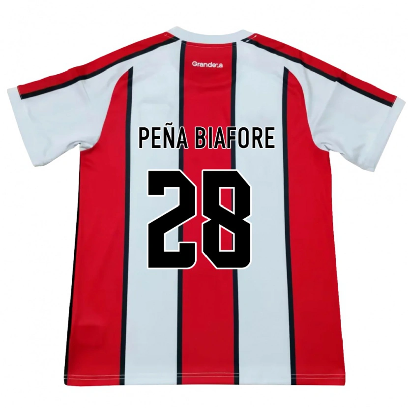 Danxen Kinderen Felipe Pena Biafore #28 Wit Rood Zwart Uitshirt Uittenue 2026/27 T-Shirt