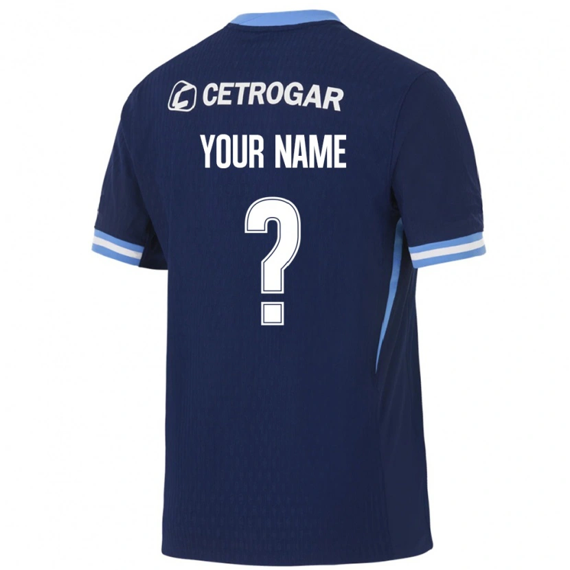 Danxen Kinderen Uw Naam #0 Koninklijk Blauw Lichtblauw Wit Uitshirt Uittenue 2026/27 T-Shirt