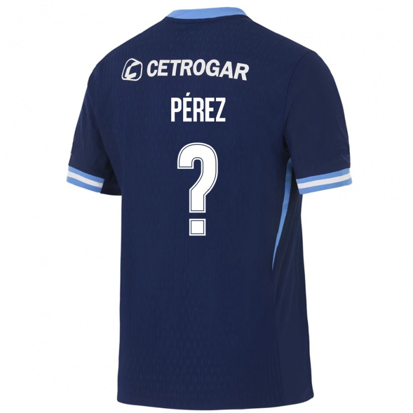 Danxen Kinderen Jenluis Pérez #0 Koninklijk Blauw Lichtblauw Wit Uitshirt Uittenue 2026/27 T-Shirt