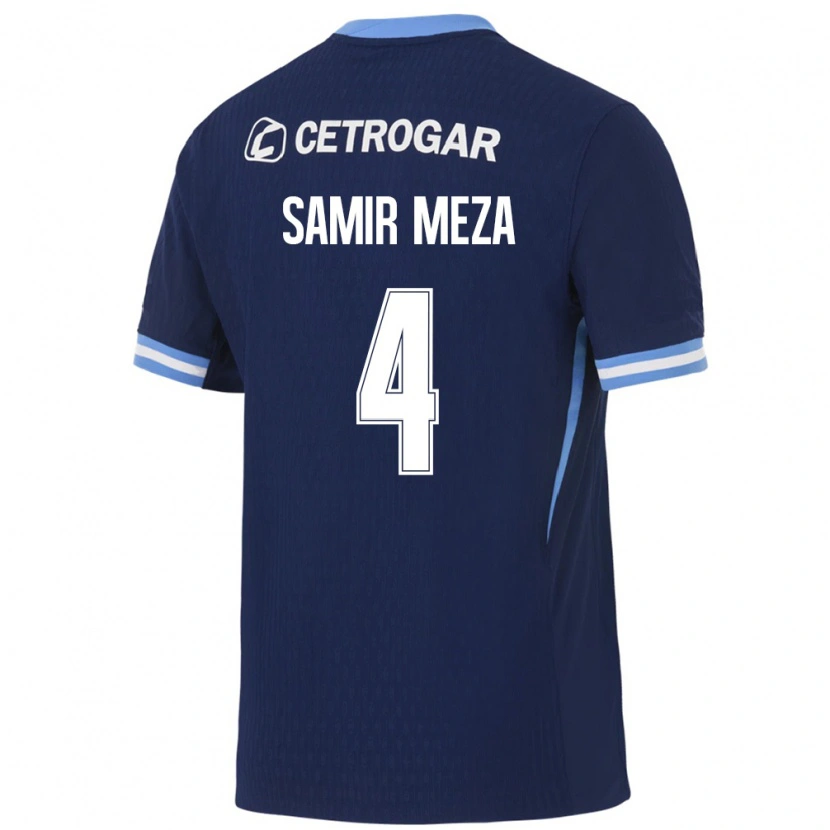 Danxen Kinderen Samir Meza #4 Koninklijk Blauw Lichtblauw Wit Uitshirt Uittenue 2026/27 T-Shirt