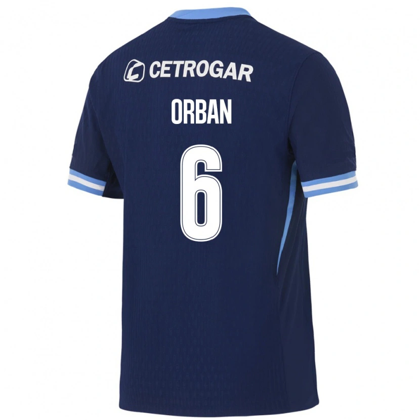 Danxen Kinderen Lucas Orban #6 Koninklijk Blauw Lichtblauw Wit Uitshirt Uittenue 2026/27 T-Shirt