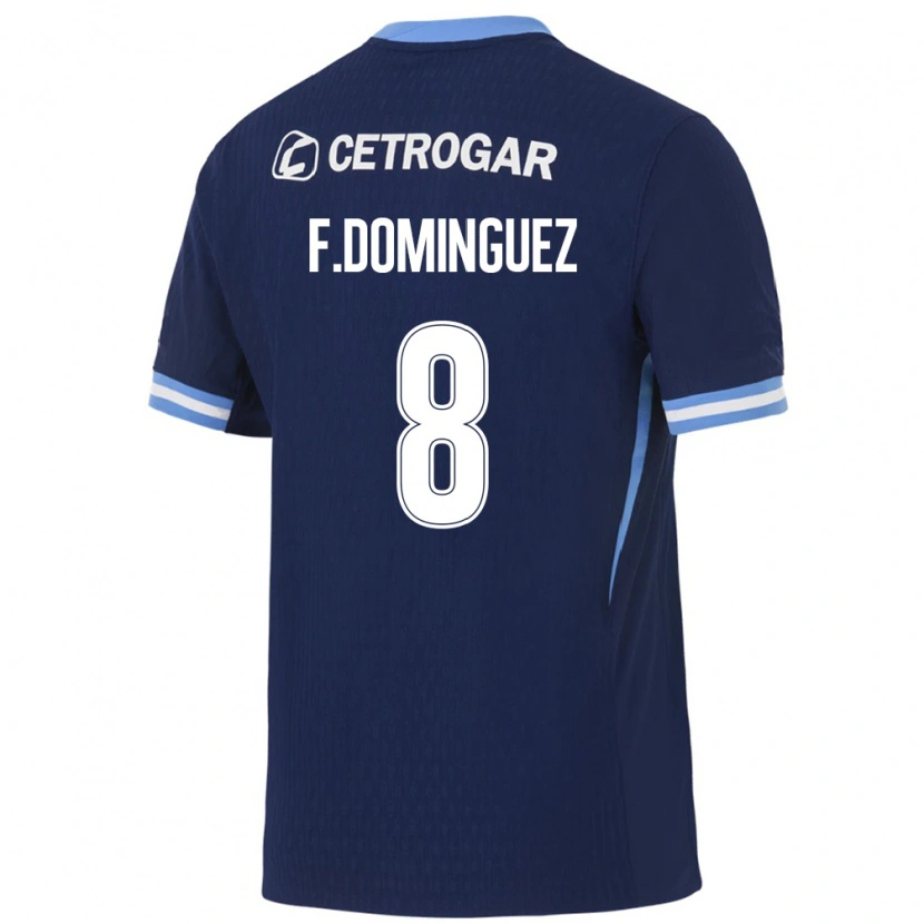 Danxen Kinderen Fabricio Dominguez #8 Koninklijk Blauw Lichtblauw Wit Uitshirt Uittenue 2026/27 T-Shirt