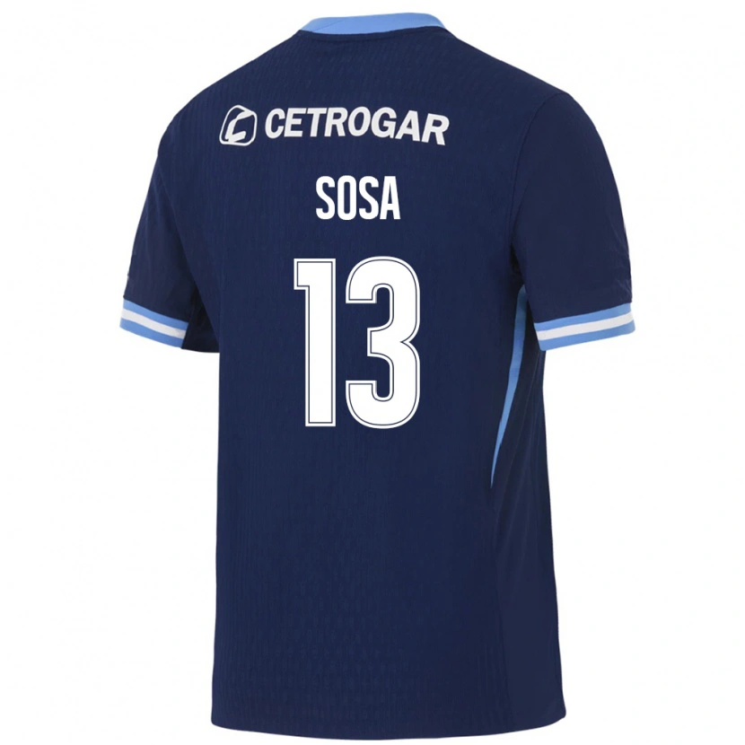 Danxen Kinderen Santiago Sosa #13 Koninklijk Blauw Lichtblauw Wit Uitshirt Uittenue 2026/27 T-Shirt