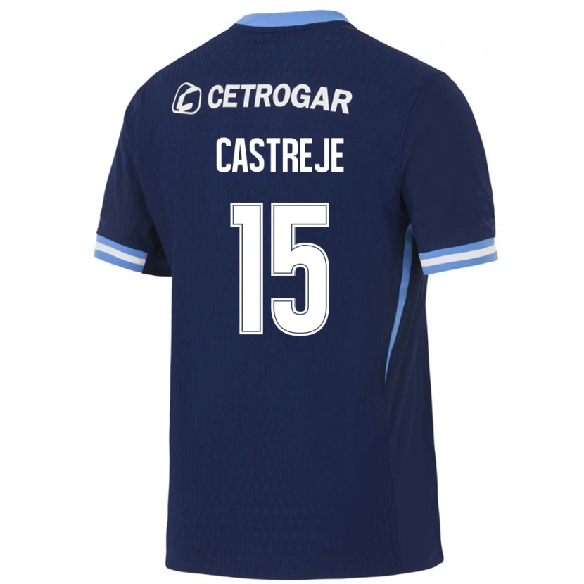 Danxen Kinderen Bautista Castreje #15 Koninklijk Blauw Lichtblauw Wit Uitshirt Uittenue 2026/27 T-Shirt