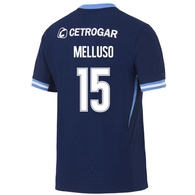 Danxen Kinderen Mateo Melluso #15 Koninklijk Blauw Lichtblauw Wit Uitshirt Uittenue 2026/27 T-Shirt