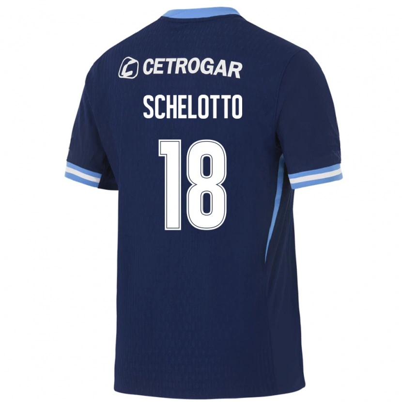 Danxen Kinderen Ezequiel Schelotto #18 Koninklijk Blauw Lichtblauw Wit Uitshirt Uittenue 2026/27 T-Shirt