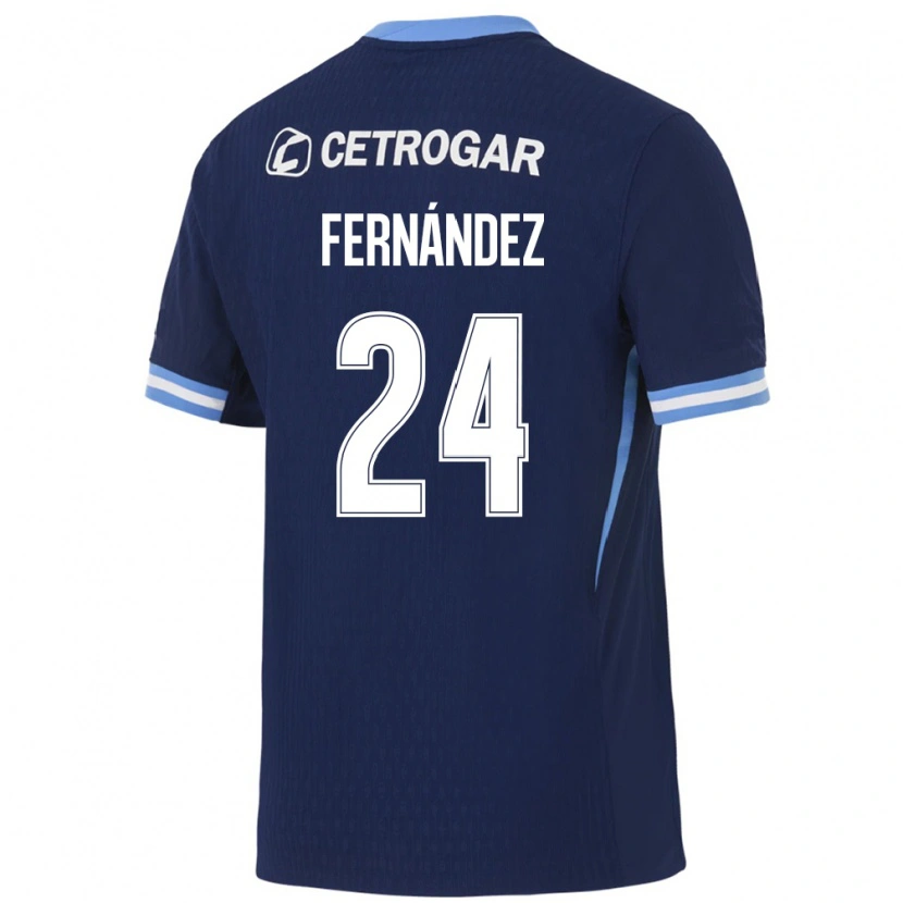 Danxen Kinderen Adrián Fernández #24 Koninklijk Blauw Lichtblauw Wit Uitshirt Uittenue 2026/27 T-Shirt
