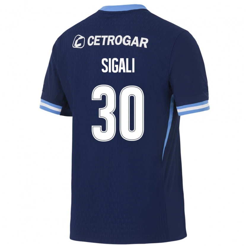 Danxen Kinderen Leonardo Sigali #30 Koninklijk Blauw Lichtblauw Wit Uitshirt Uittenue 2026/27 T-Shirt