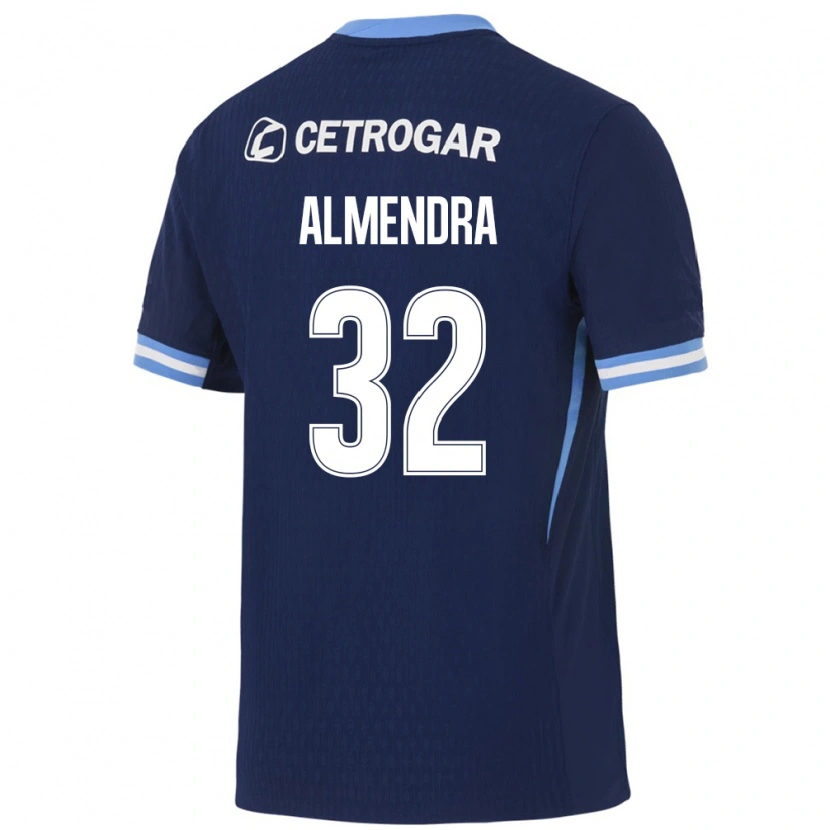 Danxen Kinderen Agustin Almendra #32 Koninklijk Blauw Lichtblauw Wit Uitshirt Uittenue 2026/27 T-Shirt