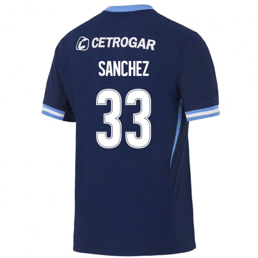 Danxen Kinderen Sergio Sanchez #33 Koninklijk Blauw Lichtblauw Wit Uitshirt Uittenue 2026/27 T-Shirt
