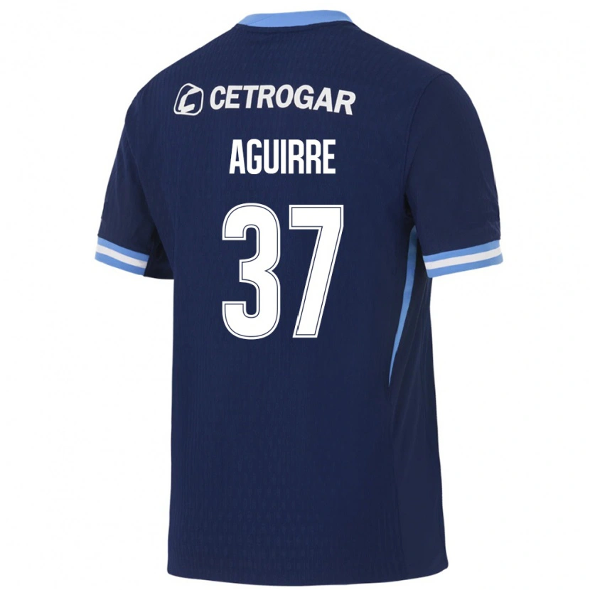 Danxen Kinderen Santino Aguirre #37 Koninklijk Blauw Lichtblauw Wit Uitshirt Uittenue 2026/27 T-Shirt