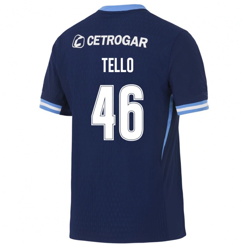 Danxen Kinderen Alejandro Tello #46 Koninklijk Blauw Lichtblauw Wit Uitshirt Uittenue 2026/27 T-Shirt