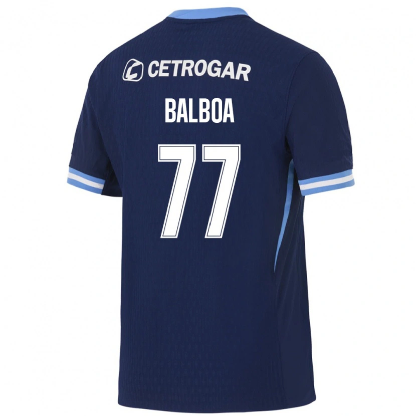 Danxen Kinderen Adrián Balboa #77 Koninklijk Blauw Lichtblauw Wit Uitshirt Uittenue 2026/27 T-Shirt