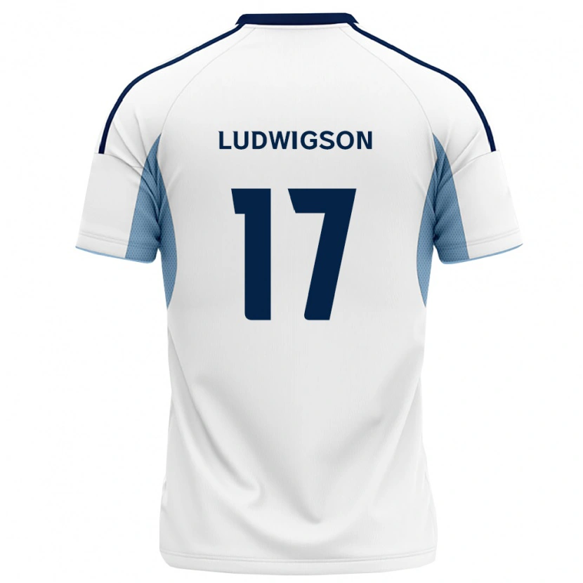 Danxen Kinderen Gustav Ludwigson #17 Koninklijk Blauw Wit Uitshirt Uittenue 2026/27 T-Shirt