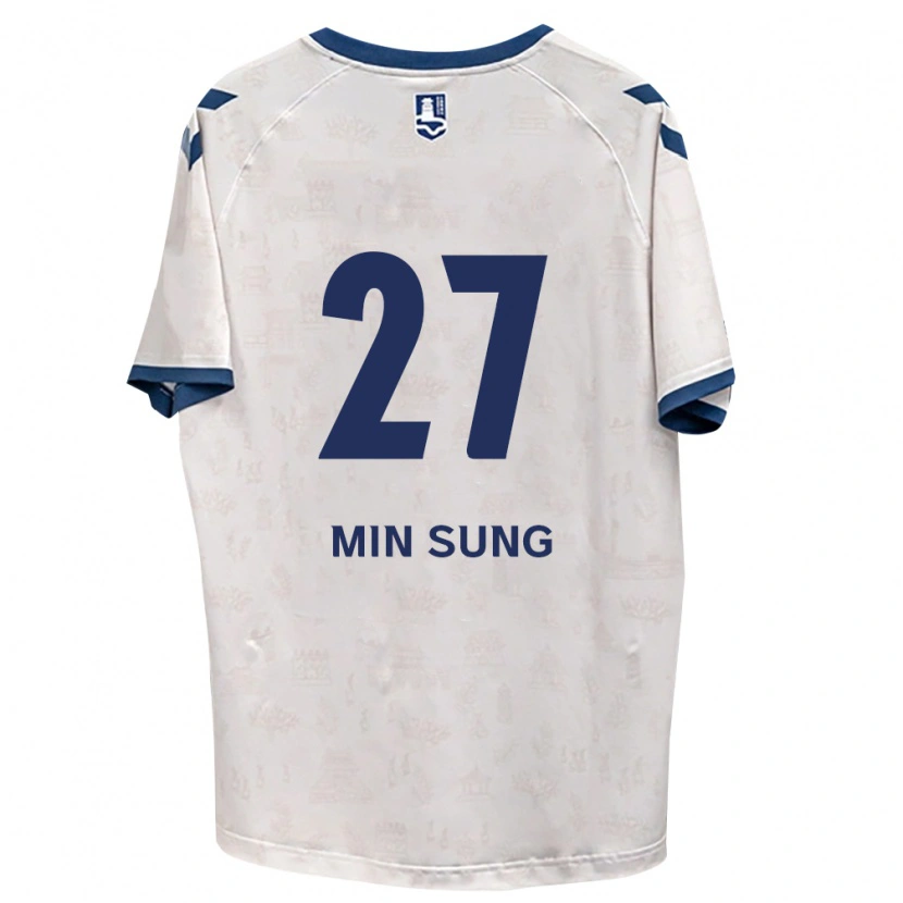 Danxen Kinderen Min-Sung Kang #27 Koninklijk Blauw Wit Uitshirt Uittenue 2026/27 T-Shirt
