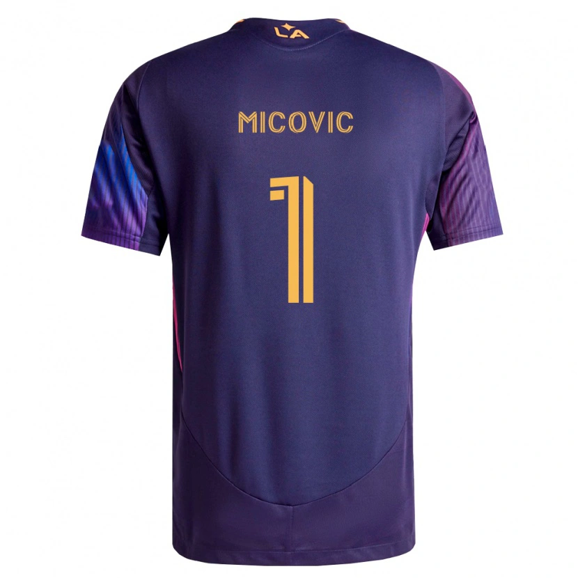 Danxen Kinderen Novak Mićović #1 Diep Paars Geel Uitshirt Uittenue 2026/27 T-Shirt