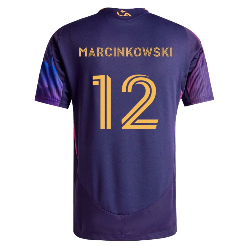 Danxen Kinderen Jt Marcinkowski #12 Diep Paars Geel Uitshirt Uittenue 2026/27 T-Shirt