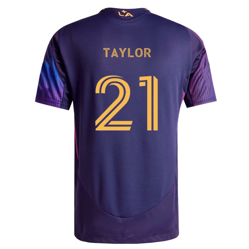 Danxen Kinderen Robert Taylor #21 Diep Paars Geel Uitshirt Uittenue 2026/27 T-Shirt