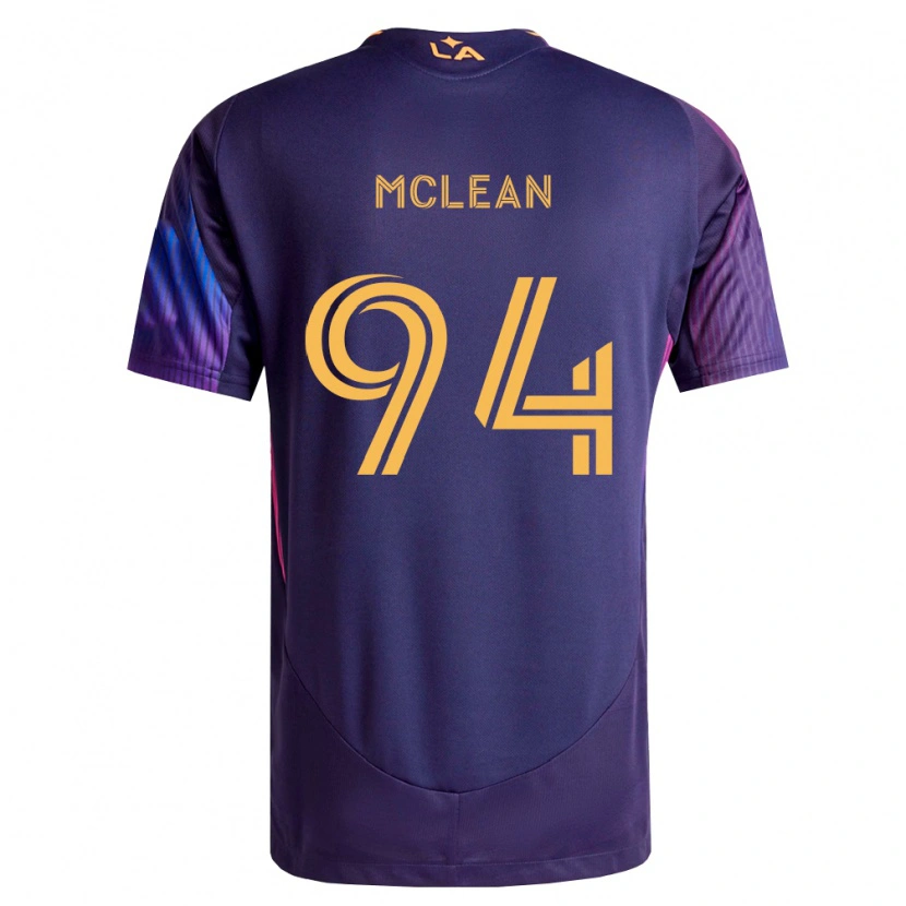 Danxen Kinderen Mateo Mclean #94 Diep Paars Geel Uitshirt Uittenue 2026/27 T-Shirt