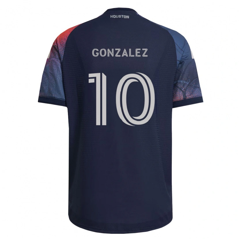 Danxen Kinderen Yair González #10 Diep Blauw Wit Oranje Uitshirt Uittenue 2026/27 T-Shirt