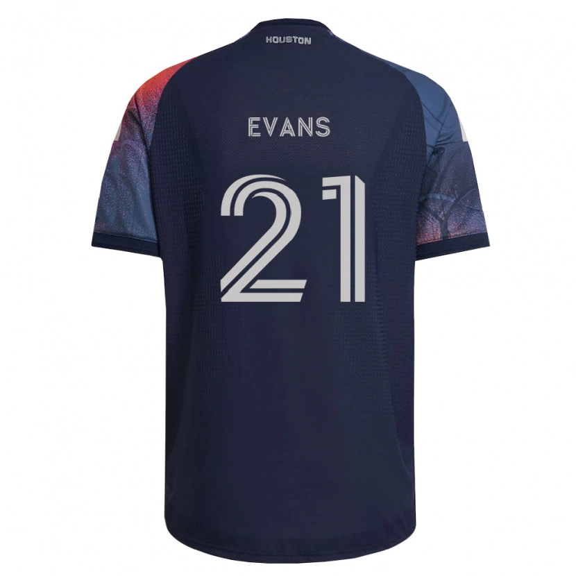Danxen Kinderen Jacob Evans #21 Diep Blauw Wit Oranje Uitshirt Uittenue 2026/27 T-Shirt