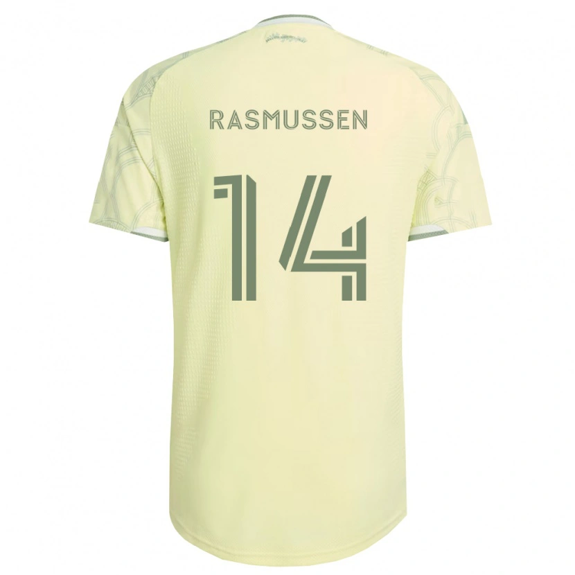 Danxen Kinderen Justin Rasmussen #14 Beige Wit Uitshirt Uittenue 2026/27 T-Shirt