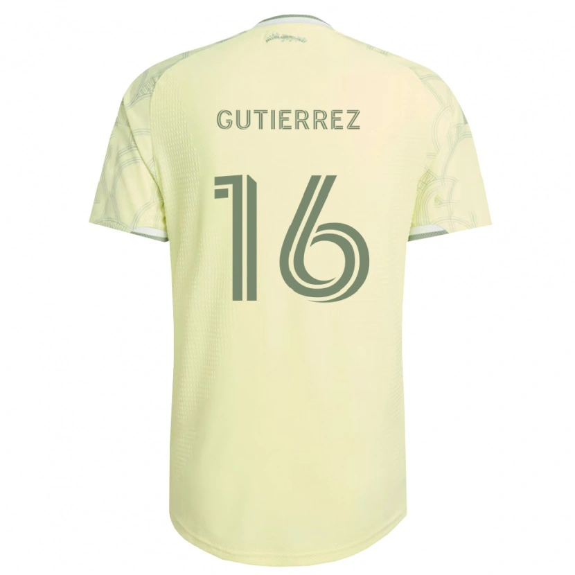 Danxen Kinderen Diego Gutiérrez #16 Beige Wit Uitshirt Uittenue 2026/27 T-Shirt